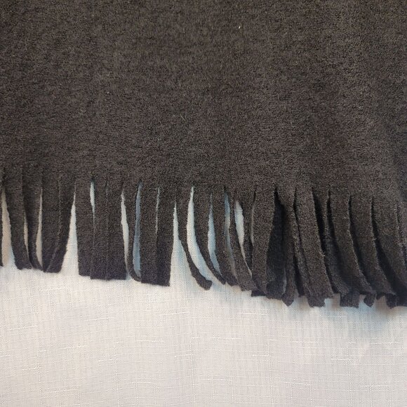 Hearts of Palm Womens Wool Cardigan Coat Detachable Scarf Fringe Trim Large - Picture 8 of 8